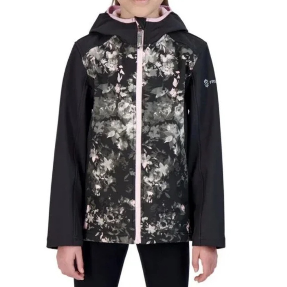 Free Country| Super Softshell Wind/Water Resistant Lightweight Floral Jacket